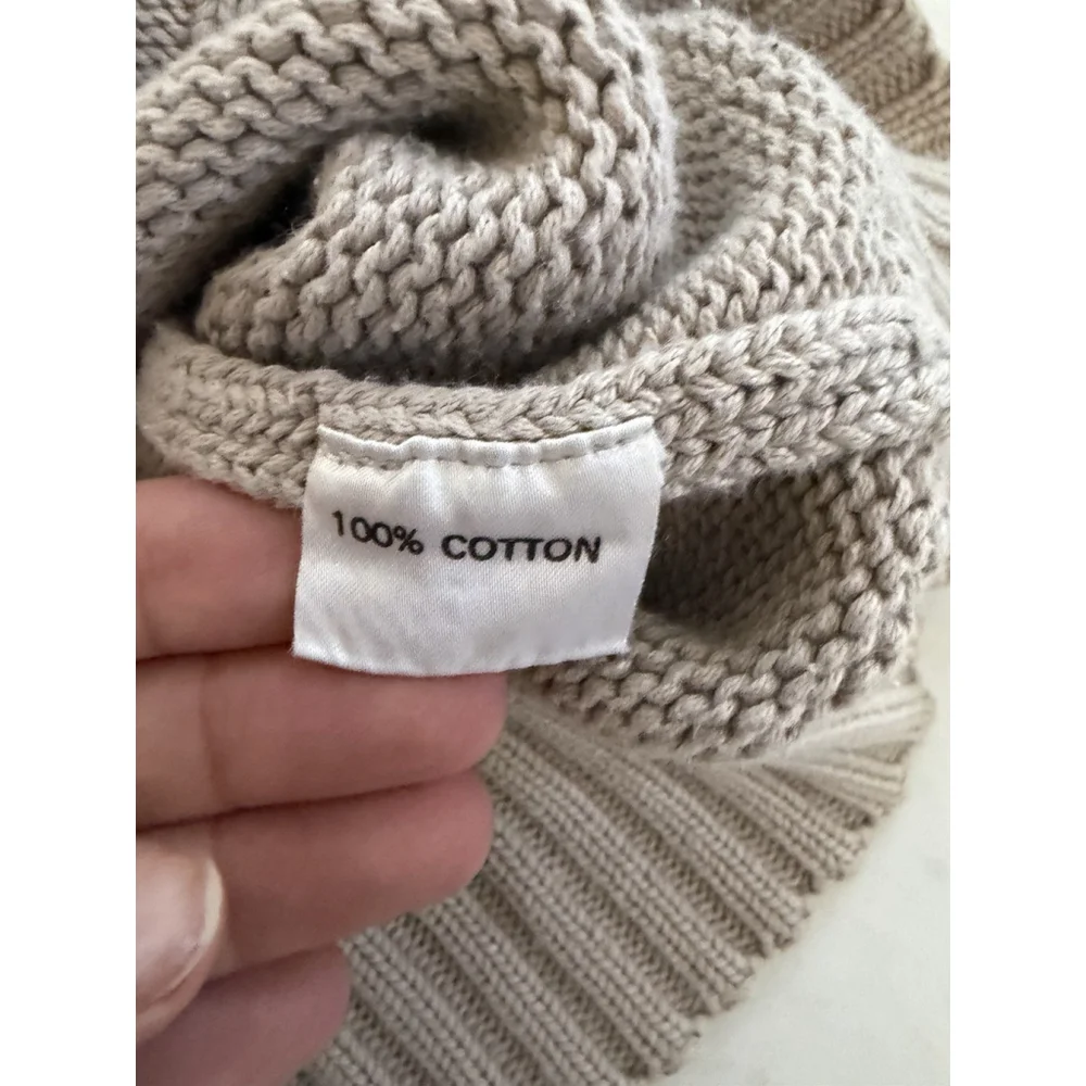 Ralph Lauren Blue Label Men’s Small Beige Open Collared Sweater Vintage Y2K EUC - Picture 6 of 6